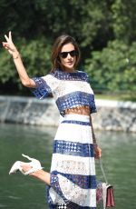 LESSANDRA AMBROSIO Arrives at Excelsior Hotel in Venice 09/01/2015