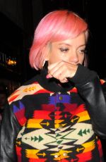 LILY ALLEN Night Out in London 09/19/2015