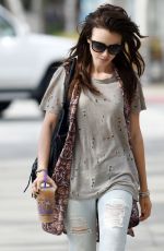 LILY COLLINS Out and About in West Hollywood 09/14/2015
