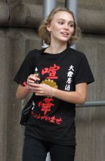 LILY-ROSE DEPP Out and About in Manhattan 09/12/2015
