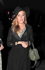 LINDSAY LOHAN Night Out in London 09/17/2015