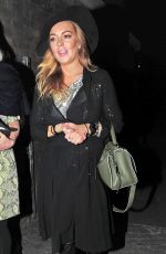 LINDSAY LOHAN Night Out in London 09/17/2015