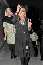 LINDSAY LOHAN Night Out in London 09/17/2015
