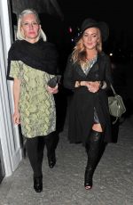 LINDSAY LOHAN Night Out in London 09/17/2015
