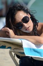 LISA OPIE in Bikini on the Beach in Miami 09/05/2015