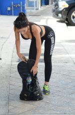 LISA OPIE in Tights Leaves a Gym in Miami 08/27/2015