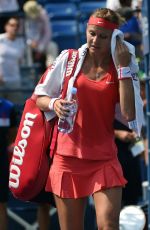 LUCIE SAFAROVA at 1st Round of US Open in New York 08/31/2015