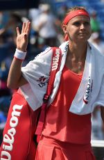 LUCIE SAFAROVA at 1st Round of US Open in New York 08/31/2015