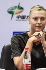 MARIA SHARAPOVA at a Press cConference in Wuhan 09/26/2015