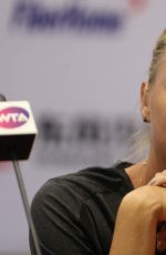 MARIA SHARAPOVA at a Press cConference in Wuhan 09/26/2015