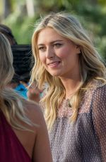 MARIA SHARAPOVA on the Set of Extra in Los Angeles 09/16/2015