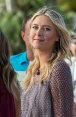 MARIA SHARAPOVA on the Set of Extra in Los Angeles 09/16/2015