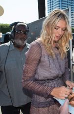 MARIA SHARAPOVA on the Set of Extra in Los Angeles 09/16/2015