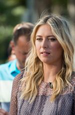 MARIA SHARAPOVA on the Set of Extra in Los Angeles 09/16/2015