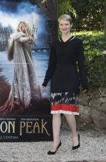 MIA WASIKOWSKA at Crimson Peak Photocall in Rome 09/28/2015