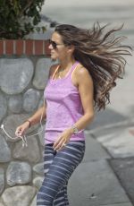 MICHELLE KEEGAN in Tights Working Out in Los Angeles 08/06/2015