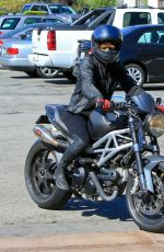 MICHELLE RODRIGUEZ Riding Her Bike Out in Malibu 09/18/2015