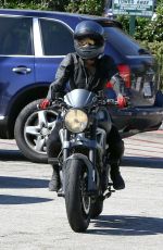 MICHELLE RODRIGUEZ Riding Her Bike Out in Malibu 09/18/2015