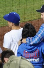 MILA KUNIS at Giants vs. Dogers Game at Dodgers Stadium in Los Angeles 09/02/2015