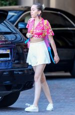 MILEY CYRUS in ShHort Skirt Out in Beverly Hills 09/13/2015