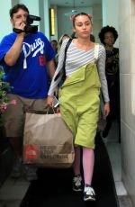 MILEY CYRUS Out Shopping at The North Face in Beverly Hills 09/15/2015