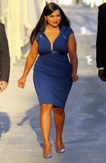 MINDY KALING Arrives at Jimmy Kimmel Live! in Hollywood 09/11/2015