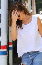 MINKA KELLY in Jeans Out and About in Brentwood 09/18/2015