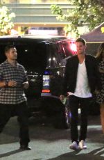 MIRANDA KERR Leavves Staples Center in Los Angeles 09/18/2015