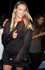 NATASHA POLY Leaves Versace Fashion Show in Milan 09/25/2015