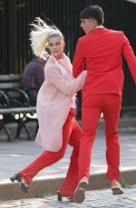 NINA AGDAL on the Set of a Photoshoot in New York 09/01/2015