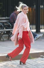 NINA AGDAL on the Set of a Photoshoot in New York 09/01/2015