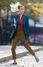 NINA AGDAL on the Set of a Photoshoot in New York 09/01/2015