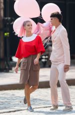 NINA AGDAL on the Set of a Photoshoot in New York 09/01/2015