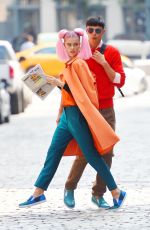 NINA AGDAL on the Set of a Photoshoot in New York 09/01/2015