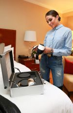 OLIVIA CULPO Trying Out Virtual Reality Room Service at Marriott Hotel in Manhattan 09/16/2015