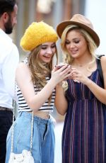 OLIVIA HOLT and SABRINA CARPENTER Out Shopping in Manhattan 09/16/2015