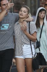 OLIVIA HOLT with Her Boyfriend Out in Santa Monica 09/05/2015