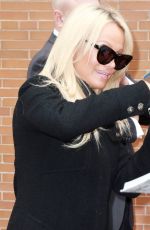 PAMELA ANDERSON Arrives at The View in New York 09/21/2015