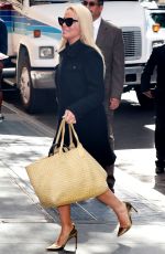 PAMELA ANDERSON Arrives at The View in New York 09/21/2015