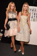 PARIS and NICKY HILTON at Dennis Basso Fashion Showw in New York 09/15/2015