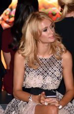 PARIS and NICKY HILTON at Dennis Basso Fashion Showw in New York 09/15/2015