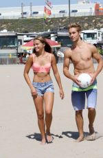 PARIS BERELC in Bikini Top and Denim Shorts at a Beach in Los Angeles 09/05/2015