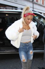 PIA MIA PEREZ Arrives at BBC Radio 1 Studios in London 09/06/2015