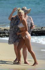 PIXIE LOTT in Bikini at a Beach in Mykonos 09/15/2015