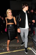 PIXIE LOTT Leaves Carousel Restaurant in London 09/03/2015
