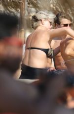 PIXIE LOTT on the Beach in Mykonos 09/14/2015