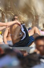 PIXIE LOTT on the Beach in Mykonos 09/14/2015