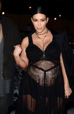 Pregnant KIM KARDASHIAN at Givenchy Fashion Show in New York 09/11/2015