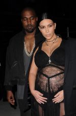 Pregnant KIM KARDASHIAN at Givenchy Fashion Show in New York 09/11/2015