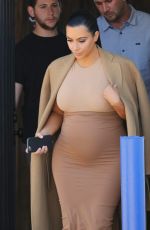 Pregnant KIM KARDASHIAN Leaves a Production Office in Van Nuys 08/31/2015